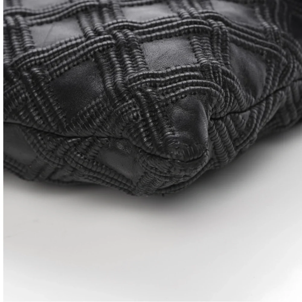 Chanel Bag  Large Walk of Fame  Black Silver clutch or chain Fits LAPTOP - Picture 8 of 16